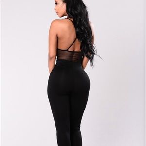 NWT Fashion Nova Sheer Waist Jumpsuit - XS